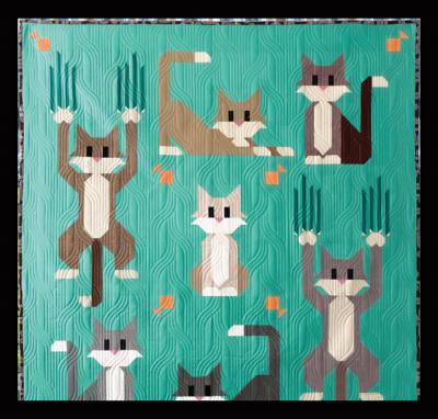 Cat Scratch quilt sewing pattern from Art East Quilting Co.