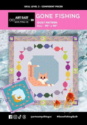 Gone Fishing quilt sewing pattern from Art East Quilting Co.