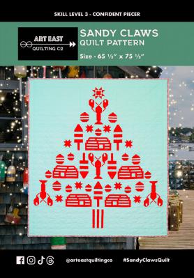 Sandy Claws quilt sewing pattern from Art East Quilting Co.