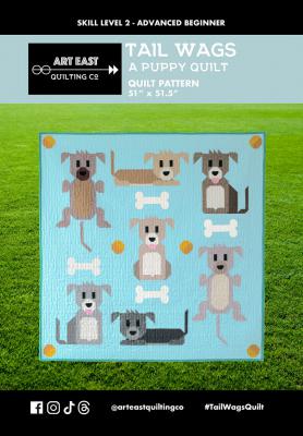 Tail Wags The Puppy quilt sewing pattern from Art East Quilting Co.