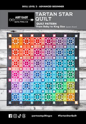 Tartan Star quilt sewing pattern from Art East Quilting Co.