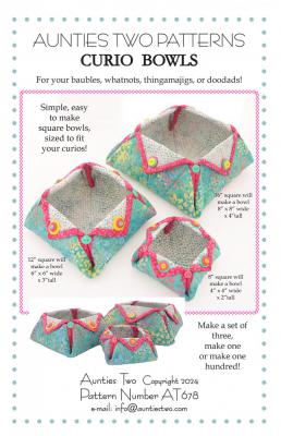 Curio Bowls sewing pattern from Aunties Two