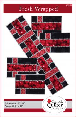 Digital - Fresh Wrapped PDF Placemat & Table Runner sewing pattern from Canuck Quilter Designs