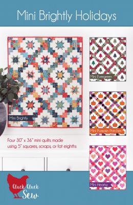 PAPER - Mini Brightly Holidays quilt sewing pattern from Cluck Cluck Sew