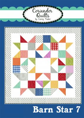 Barn Star 7 quilt sewing pattern from Corey Yoder at Coriander Quilts