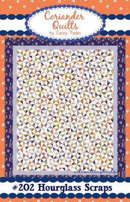 Hourglass Scraps quilt sewing pattern from Corey Yoder at Coriander Quilts