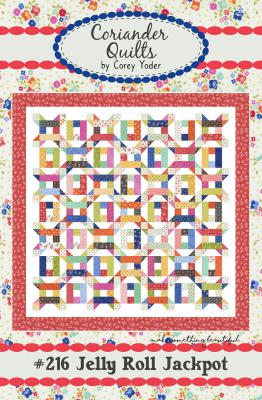 Jelly Roll Jackpot quilt sewing pattern from Corey Yoder at Coriander Quilts