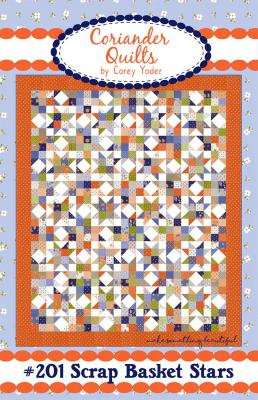 Scrap Basket Stars quilt sewing pattern from Corey Yoder at Coriander Quilts