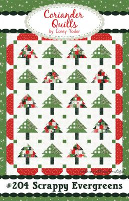 Scrappy Evergreens quilt sewing pattern from Corey Yoder at Coriander Quilts