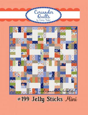 Jelly Sticks Mini quilt sewing pattern from Corey Yoder at Coriander Quilts