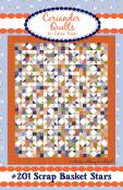 Scrap-Basket-Stars-quilt-sewing-pattern-Coriander-Quilts-front