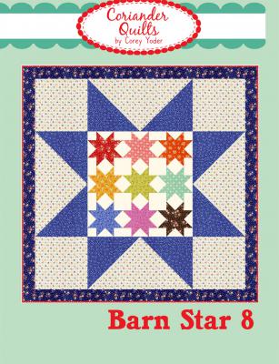 Barn Star 8 quilt sewing pattern from Corey Yoder at Coriander Quilts