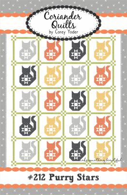 Purry Stars quilt sewing pattern from Corey Yoder at Coriander Quilts