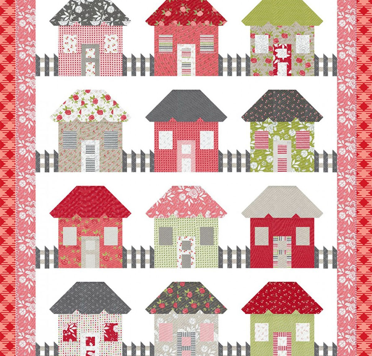 SALE - Quilt Kit - Picket Fence Cottage Quilt - Corey Yoder - Coriander Quilts - best Beautiful Day - Moda Fabric