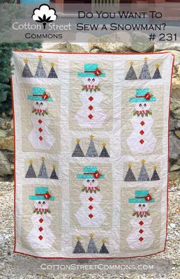 Digital - Do You Want To Sew A Snowman PDF quilt sewing pattern from Cotton Street Commons