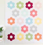 Hexie Blooms quilt sewing pattern from Cotton and Joy 2