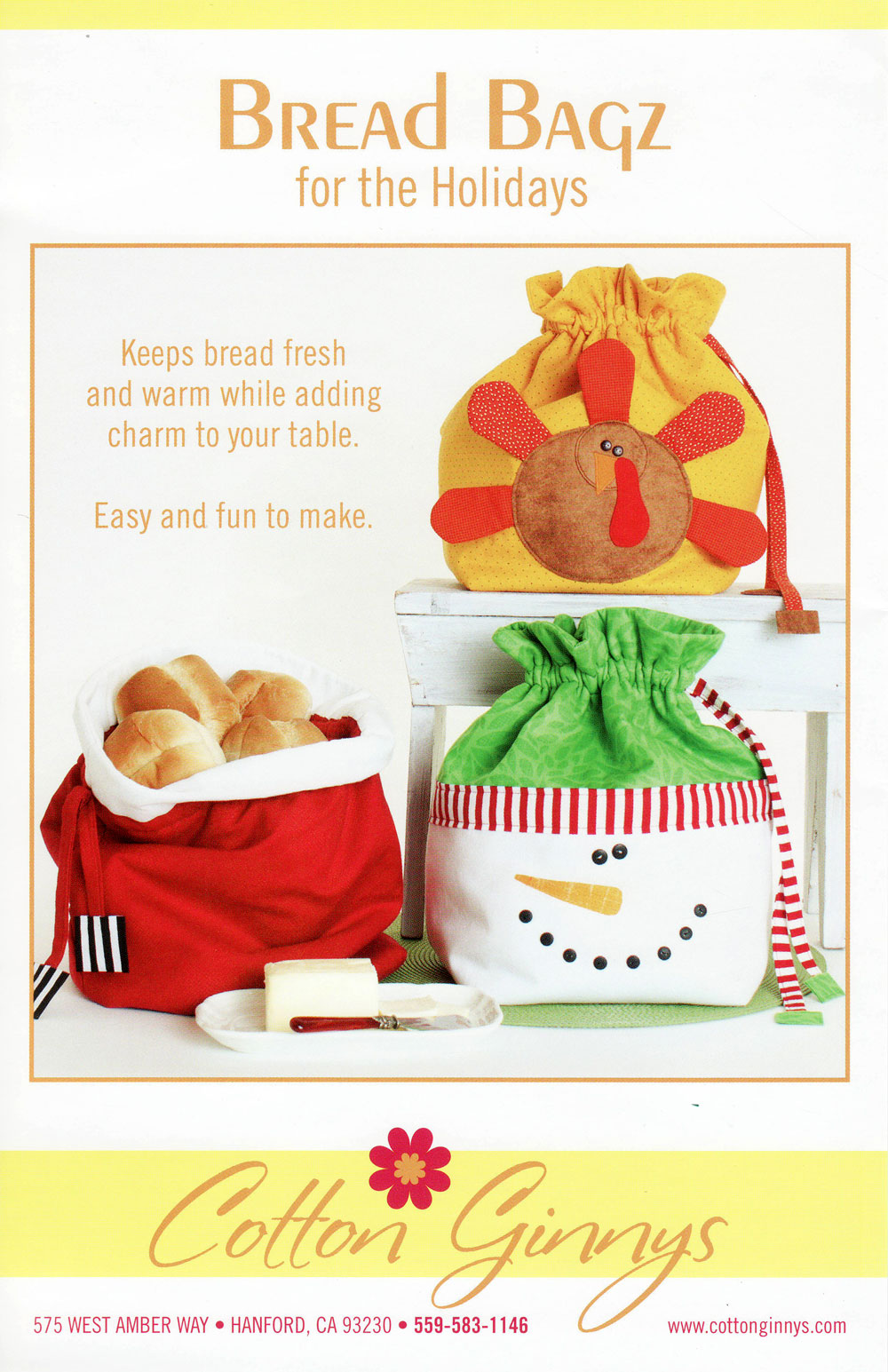 Bread bag sewing online pattern