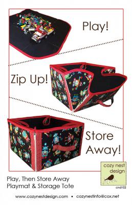 Play, Zip Up, Store Away Playmat sewing pattern from Cozy Nest Design