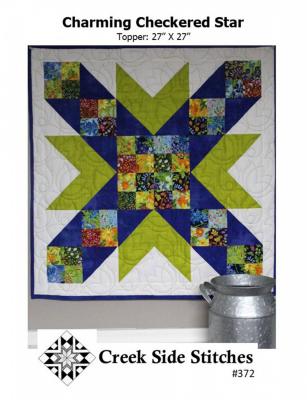 Charming Checkered Star sewing pattern from Creek Side Stitches