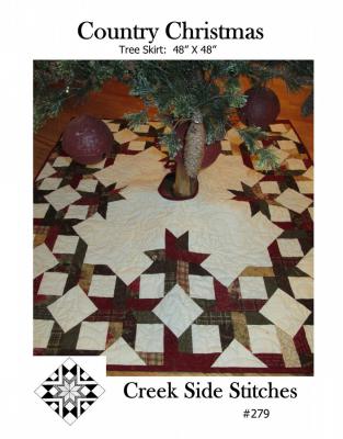 Country Christmas Tree Skirt sewing pattern from Creek Side Stitches