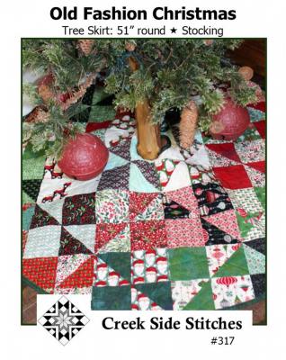 Old Fashion Christmas Tree Skirt sewing pattern from Creek Side Stitches