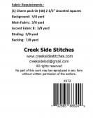 Charming Checkered Star sewing pattern from Creek Side Stitches 1