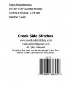 Funky Four Sashed sewing pattern from Creek Side Stitches 1