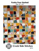 Funky-Four-Sashed-sewing-pattern-Creek-Side-Stitches-front