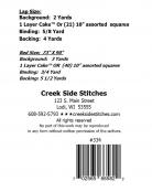 Prisms sewing pattern from Creek Side Stitches 1