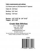 Quarters All In sewing pattern from Creek Side Stitches 1