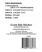 Stars on the Run sewing pattern from Creek Side Stitches 1