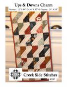 Ups & Downs Charm table runner sewing pattern from Creek Side Stitches