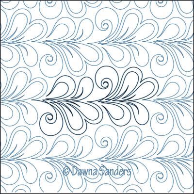 Courtyard DIGITAL Longarm Quilting Pantograph Design by Dawna Sanders