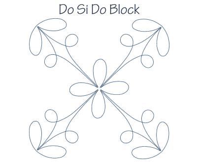 Do-Si-Do Block DIGITAL Longarm Quilting Pantograph Design by Dawna Sanders