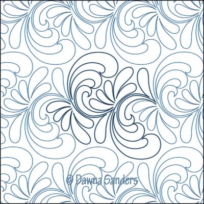 Hilton DIGITAL Longarm Quilting Pantograph Design by Dawna Sanders