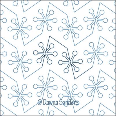 Jacks DIGITAL Longarm Quilting Pantograph Design by Dawna Sanders