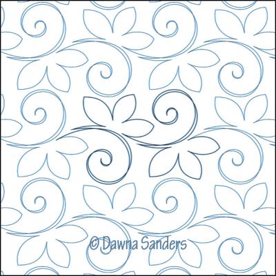 Lily Of The Valley DIGITAL Longarm Quilting Pantograph Design by Dawna Sanders