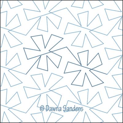 Sparkler DIGITAL Longarm Quilting Pantograph Design by Dawna Sanders