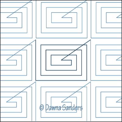 Square Check DIGITAL Longarm Quilting Pantograph Design by Dawna Sanders