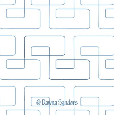 Squatty Squared DIGITAL Longarm Quilting Pantograph Design by Dawna Sanders