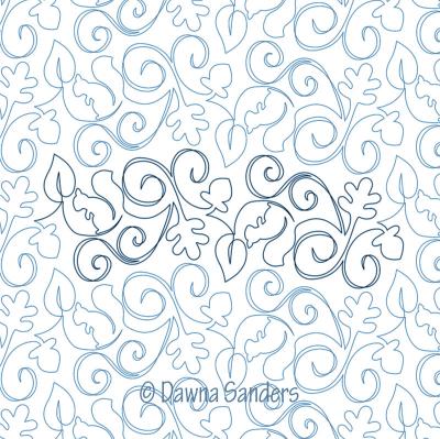 Squirrelly DIGITAL Longarm Quilting Pantograph Design by Dawna Sanders