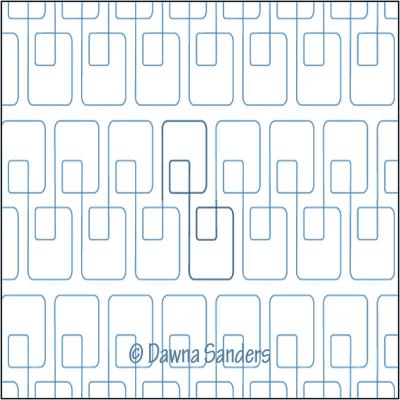 Tall Squared DIGITAL Longarm Quilting Pantograph Design by Dawna Sanders