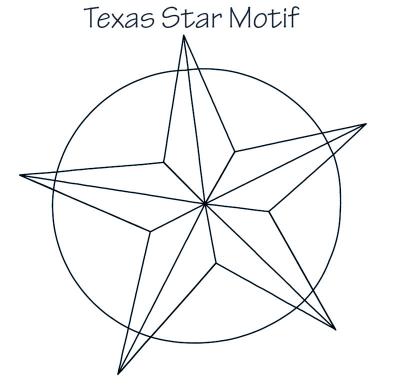 Texas Star Motif DIGITAL Longarm Quilting Pantograph Design by Dawna Sanders