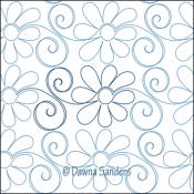 Gerbera-Daisy-DIGITAL-longarm-quilting-pantograph-design-Dawna-Sanders