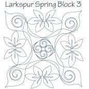 Larkspur-Spring-Block-3-DIGITAL-longarm-quilting-pantograph-design-Dawna-Sanders