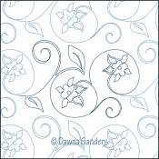 Twinkling-Columbine-DIGITAL-longarm-quilting-pantograph-design-Dawna-Sanders