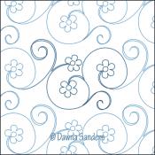 Twinkling-Daisies-DIGITAL-longarm-quilting-pantograph-design-Dawna-Sanders