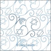 Twinkling-Menorah-DIGITAL-longarm-quilting-pantograph-design-Dawna-Sanders