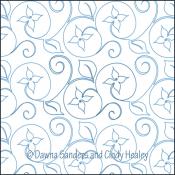 Twinkling-Violets-DIGITAL-longarm-quilting-pantograph-design-Dawna-Sanders