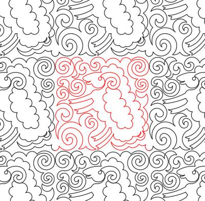 Fluffy Sheep 2 DIGITAL Longarm Quilting Pantograph Design by Deb Geissler